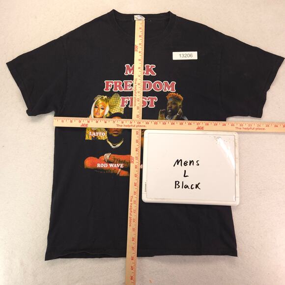 MLK Freedom Fest Rap Short Sleeve Crew Neck Shirt Mens Size L Black - Picture 5 of 8